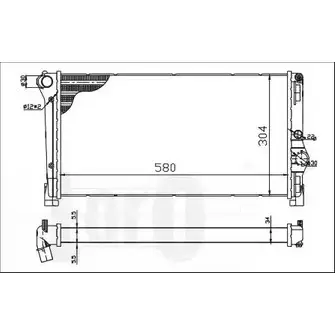 Радиатор охлаждения двигателя DEPO 3762719 LN35G W6K30U P 016-017-0053
