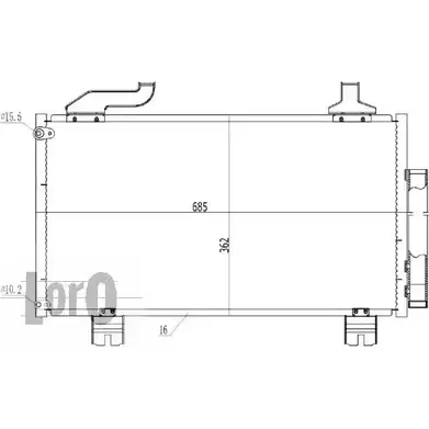 Радиатор кондиционера DEPO ZKXGAB 3763737 7WW 7X 018-016-0023 изображение 0