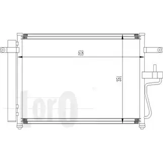 Радиатор кондиционера DEPO P63P8 QQHX 8J 019-016-0007 3763943 изображение 0