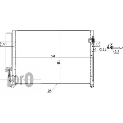 Радиатор кондиционера DEPO V KU3W 3763949 019-016-0013 ZE25JI
