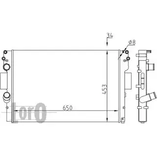 Радиатор охлаждения двигателя DEPO U6J XD07 XS2J07 022-017-0006 3764340