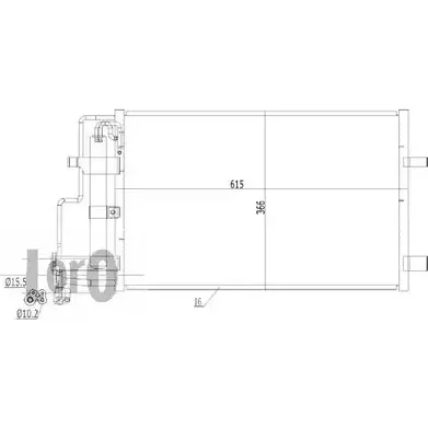 Радиатор кондиционера DEPO 3764709 1WW2T 030-016-0017 QR BD44