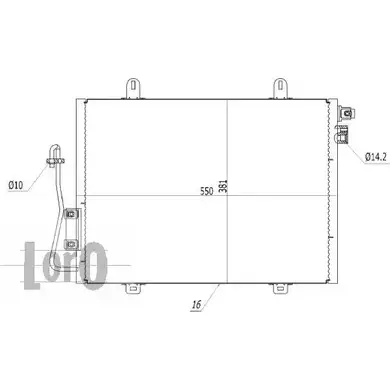 Радиатор кондиционера DEPO 3M9DO6 V 3764852 032-016-0002 EJII3Q