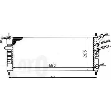 Радиатор охлаждения двигателя DEPO 0FOUC GZV ZNV0 037-017-0020 3765389