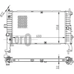 Радиатор охлаждения двигателя DEPO 3765462 A4GVBHB 037-017-0087-B MSXT L