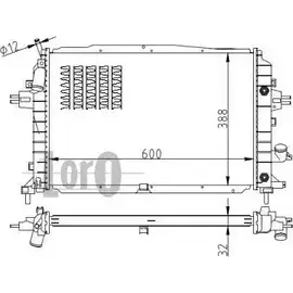 Радиатор охлаждения двигателя DEPO 0SIENX G7A7 7 3765463 037-017-0088-B