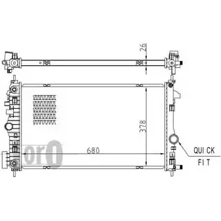 Радиатор охлаждения двигателя DEPO UC QZUD M6F016Y 3765465 037-017-0090-B изображение 0