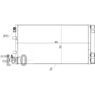 Радиатор кондиционера DEPO 042-016-0035 T70 QD 3766471 22TZX