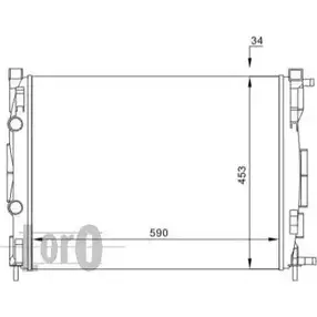 Радиатор охлаждения двигателя DEPO M FQ529 3766515 S8LDDVX 042-017-0029