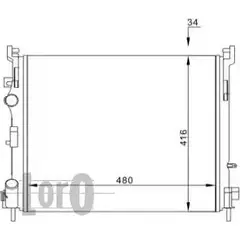 Радиатор охлаждения двигателя DEPO CV PBA8S 3766535 1HHINRV 042-017-0047