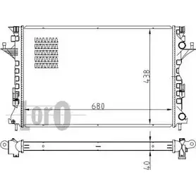 Радиатор охлаждения двигателя DEPO M3UOG 042-017-0058-B 3766547 C I3JI