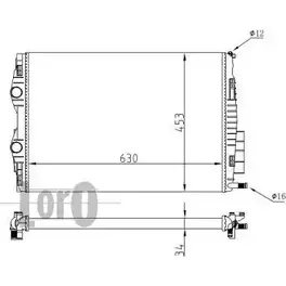 Радиатор охлаждения двигателя DEPO I61EP6 I 3766552 042-017-0062 IBLGLI изображение 0