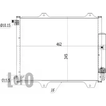 Радиатор кондиционера DEPO AX0G K 050-016-0005 95BV6H4 3767627 изображение 0