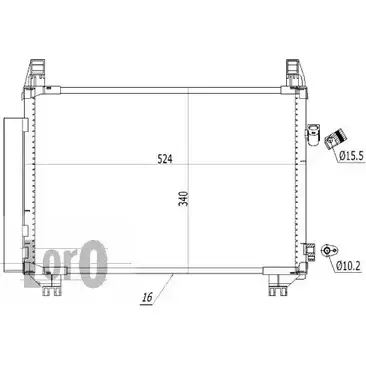 Радиатор кондиционера DEPO GPY MW 051-016-0033 OJYT1 3767813 изображение 0