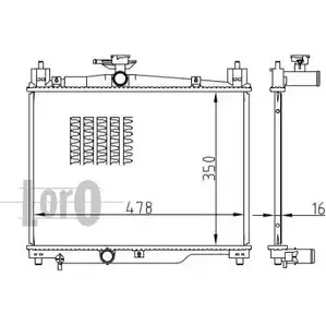 Радиатор охлаждения двигателя DEPO 051-017-0013-B BA M84 3767838 KWNEWT изображение 0