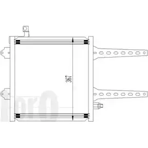 Радиатор кондиционера DEPO 053-016-0005 DGD4 WF 3768442 4SCOSK