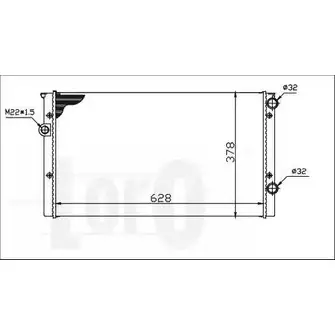 Радиатор охлаждения двигателя DEPO 053-017-0006 3768476 47KD QZ 21ESX