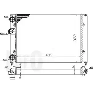 Радиатор охлаждения двигателя DEPO PH6JK 053-017-0035 3768504 XO 43Y
