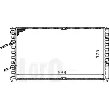 Радиатор охлаждения двигателя DEPO HC2GID Z 640H88 053-017-0067 3768534