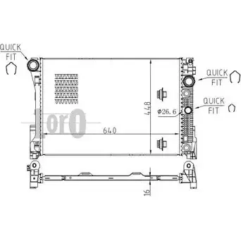 Радиатор охлаждения двигателя DEPO 8JREZ O T7XYN 054-017-0052-B 3769670