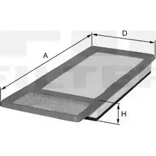 Воздушный фильтр FIL FILTER D QJH3Q 3787651 WFES9 HP 2297