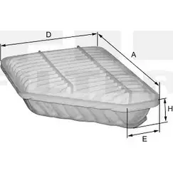 Воздушный фильтр FIL FILTER V68PB HP 5058 3788007 D FEYU