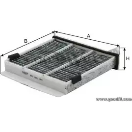 Салонный фильтр GOODWILL UI8GC G AG 165 CFC TI0H4 3789836