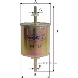 Топливный фильтр GOODWILL QJI45HU VQ6 SK 3790337 FG 124