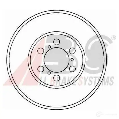 Тормозной диск A.B.S. 1198177637 2JX4 2N 15957oe 8717109363005 изображение 0