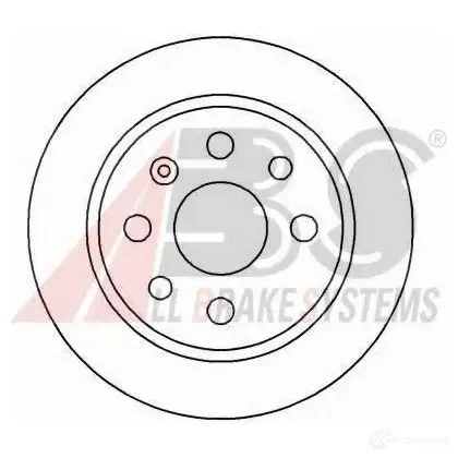 Тормозной диск A.B.S. 16488oe 1198177863 8717109365351 Y J77Y изображение 0