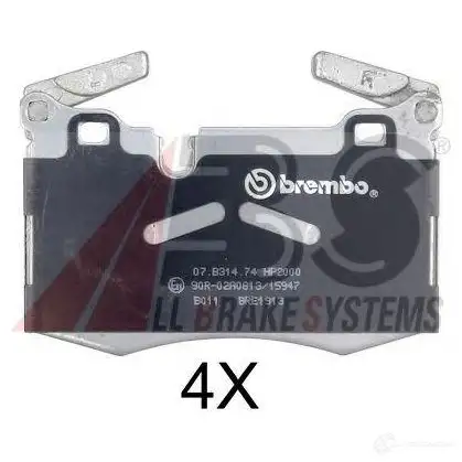 Тормозные колодки, комплект A.B.S. 37779s 5V XJS5 8717109629392 1806223