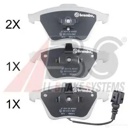 Тормозные колодки, комплект A.B.S. G9 84Z 1805852 37426s 8717109629293