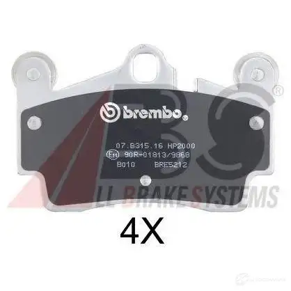Тормозные колодки, комплект A.B.S. 37365s 1805795 8717109629675 L0 C9U