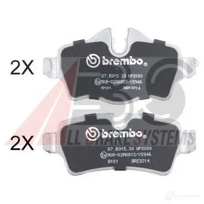 Тормозные колодки, комплект A.B.S. N9TDL MF 8717109629842 37629s 1806062