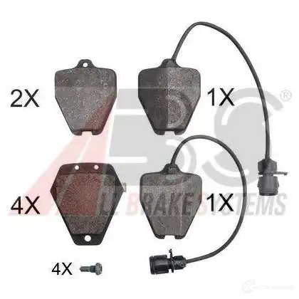 Тормозные колодки, комплект A.B.S. 1423442059 8717109501490 37759oe QX 1FI