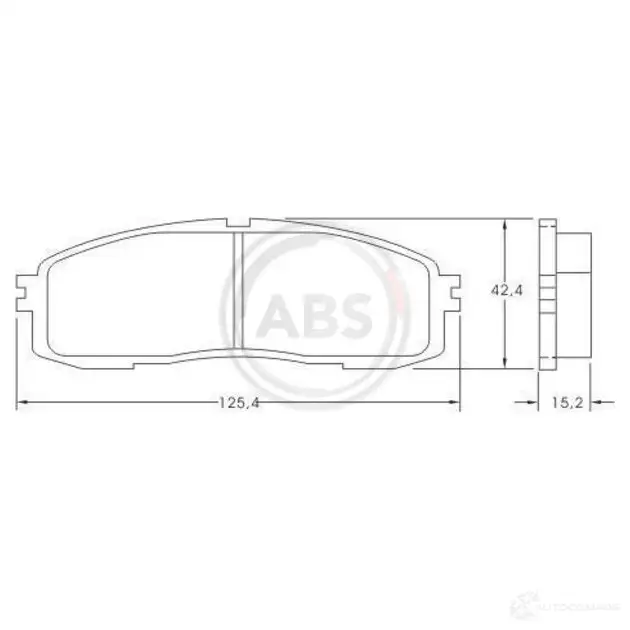 Тормозные колодки дисковые, комплект A.B.S. 36626 62VJ9M 1805191 20 004 изображение 0