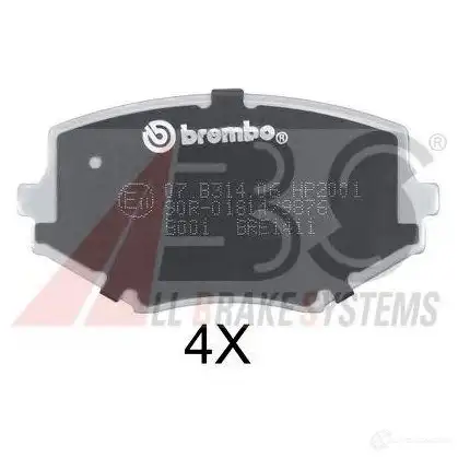 Тормозные колодки, комплект A.B.S. 1805435 MG R3U 8717109628852 36889s