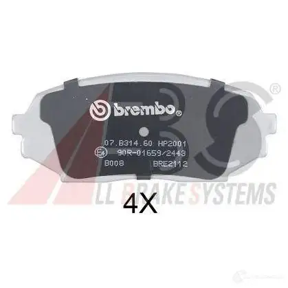 Тормозные колодки, комплект A.B.S. SDX JCZ 36725s 8717109629347 1805284