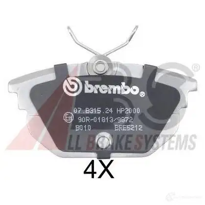 Тормозные колодки, комплект A.B.S. 1805589 81WH WG 37123s 8717109629750