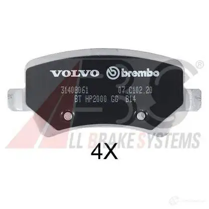 Тормозные колодки, комплект A.B.S. W 9JEC 1805998 8717109629859 37562s