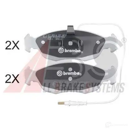 Тормозные колодки, комплект A.B.S. 36850s 2 1430 F3SAS 1805401 изображение 0