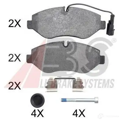 Тормозные колодки, комплект A.B.S. 37659oe 7RCQ 5A4 8717109619256 1198184935