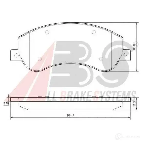 Тормозные колодки, комплект A.B.S. 1198184309 37558oe 8717109501247 VNO WM