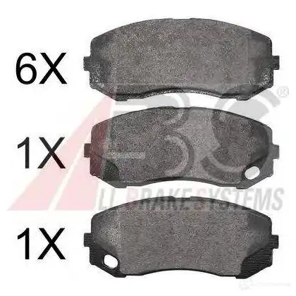 Тормозные колодки, комплект A.B.S. 8717109504972 1198184861 6AZYL HH 37772oe