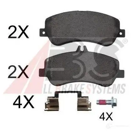 Тормозные колодки, комплект A.B.S. 8717109583120 37748oe 1FD 3YW 1198184769