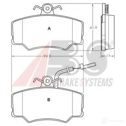 Тормозные колодки, комплект A.B.S. 36706oe 2127 1 1194047882 21272