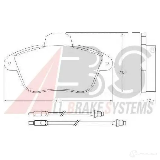 Тормозные колодки, комплект A.B.S. 36765oe E5FVE2 2 1507 1194047960