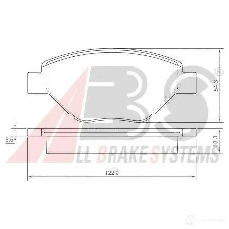 Тормозные колодки, комплект A.B.S. 1198185229 8717109257199 ZYD FZ 37398oe