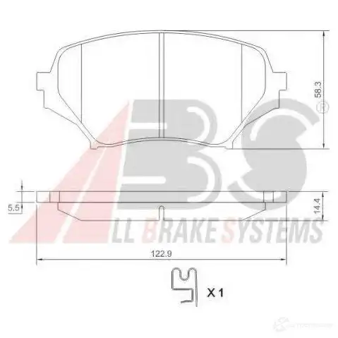 Тормозные колодки, комплект A.B.S. 37549oe 1198184637 F RLMQ0 8717109481099 изображение 0