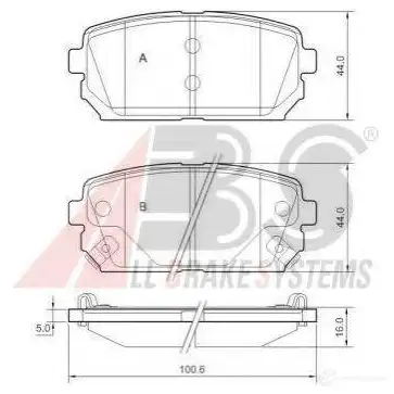 Тормозные колодки, комплект A.B.S. 4FBD DM 8717109543582 37621oe 1198184477 изображение 0